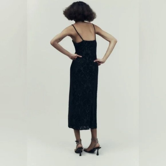 Zara Buckled Jacquard Dress L - Picture 5 of 8